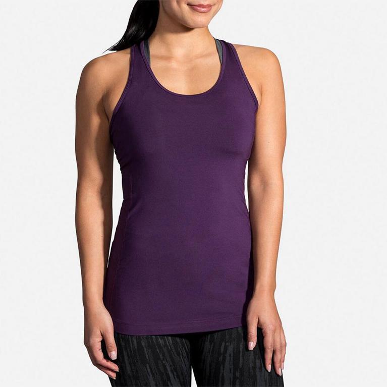 Brooks Women's Pick-Up Running Tank Top - Purple (OYNB40185)